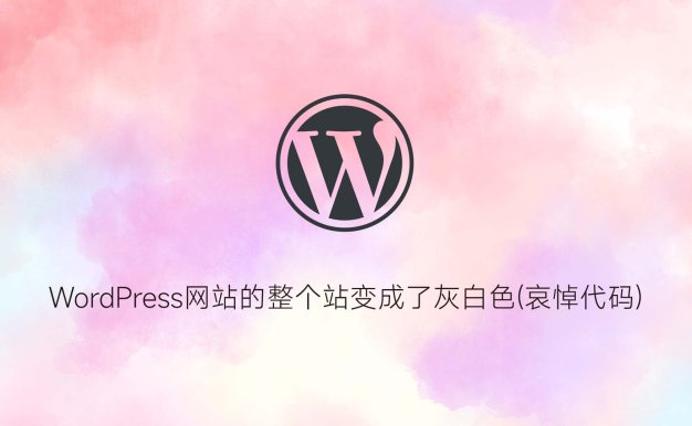WordPress网站的整个站变成了灰白色(哀悼代码)